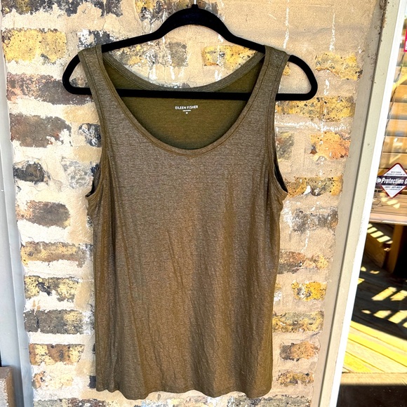 Eileen Fisher Tops - Eileen Fisher Khaki Tank Top